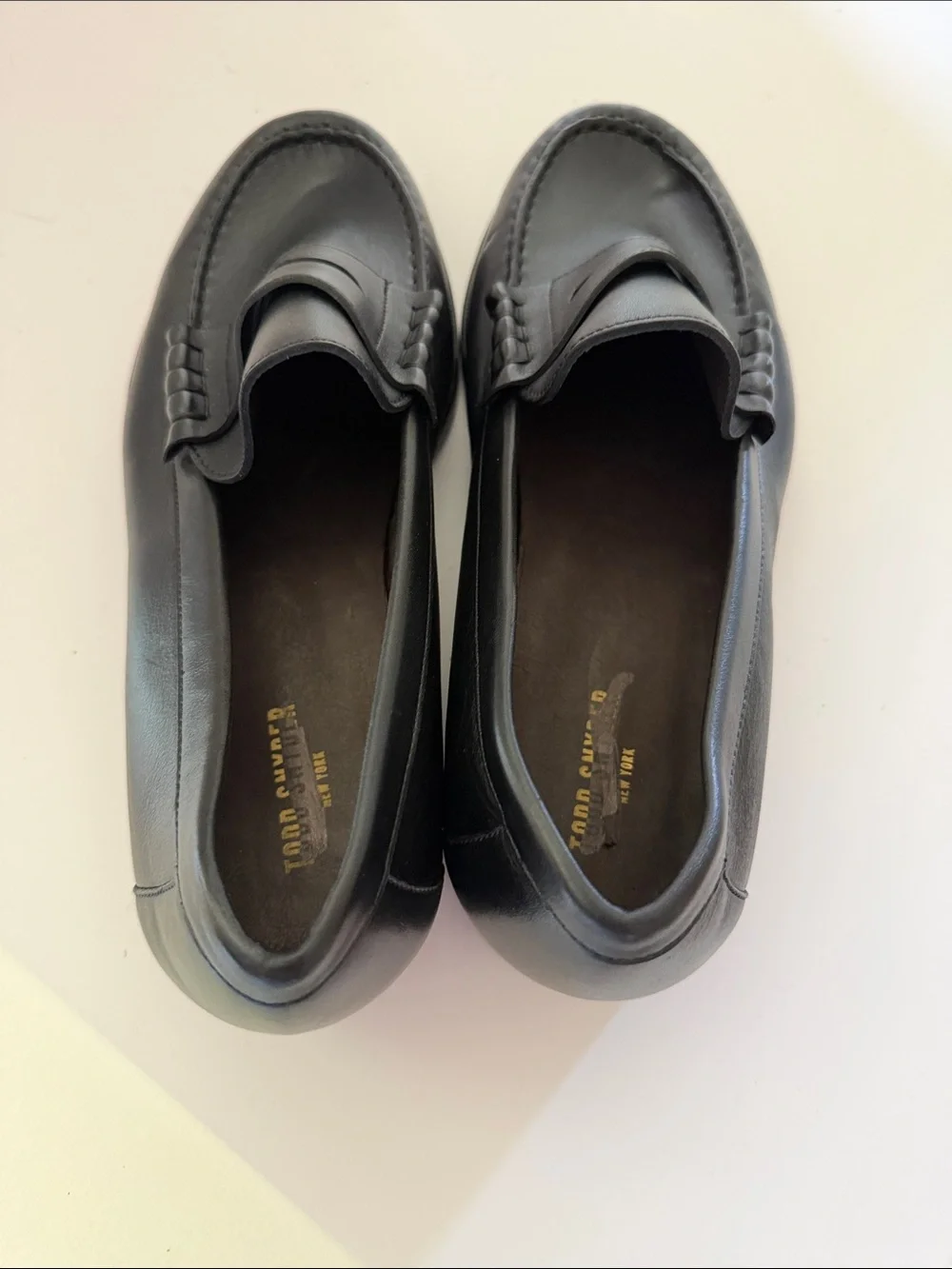 Todd Snyder Classic Mens Black Leather Penny Loafers Sz 10.  New Tub9